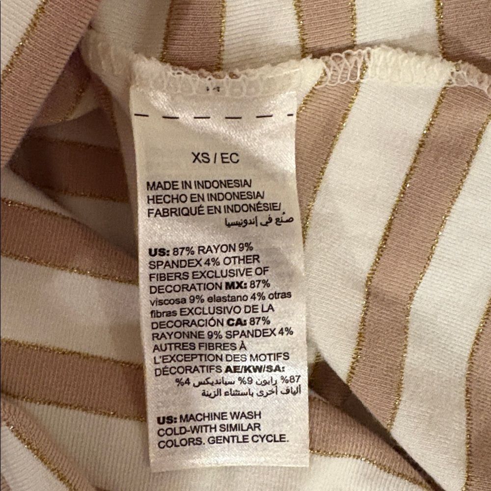 White House Black Market Striped Lace-Up Tank Size XS - Picture 10 of 10